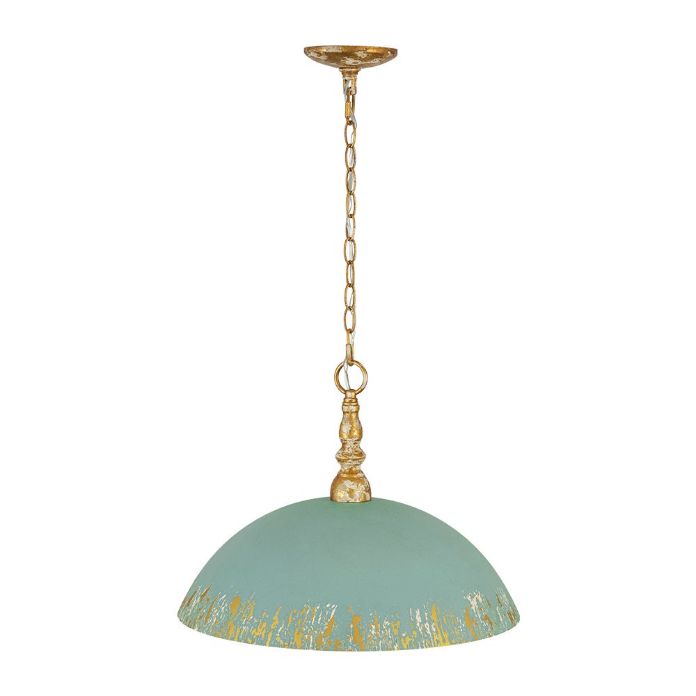 lightfixturesusa-french-country-distressed-teal-gold-flat-dome-metal-pendant-pendant-light-185-in-pre-order-5910201