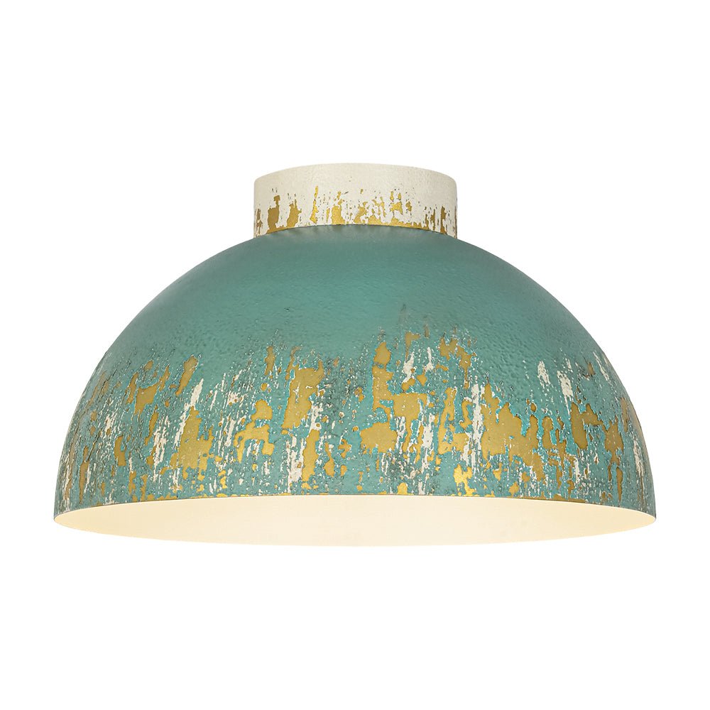 lightfixturesusa-french-country-weathered-gilded-patina-teal-dome-flush-mount-pendant-light-138-in-1882103