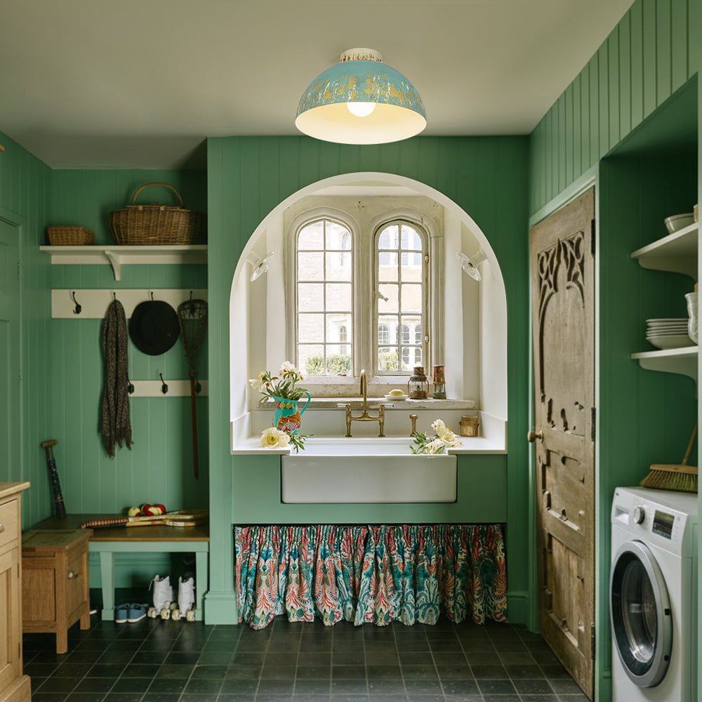lightfixturesusa-french-country-weathered-gilded-patina-teal-dome-flush-mount-pendant-light-138-in-9511474