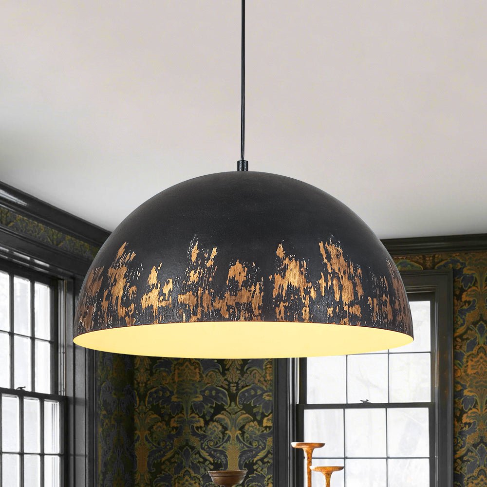 lightfixturesusa-french-vintage-weathered-gilded-oversized-iron-dome-pendant-pendant-light-black-gilding-7417269 LightFixturesUSA - French Vintage Weathered Gilded Oversized Iron Dome Pendant - Pendant Light - Black Gilding -