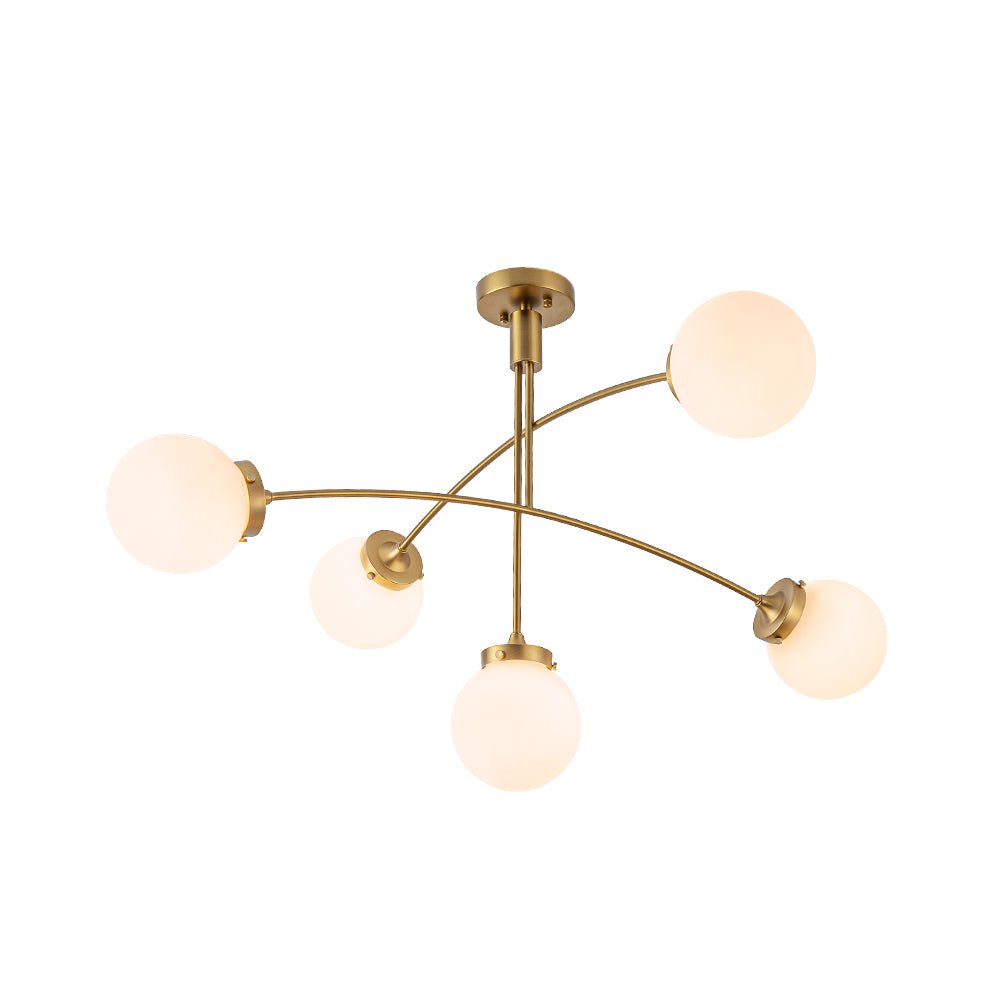 lightfixturesusa-funky-5-light-seesaw-arched-arm-glass-globe-chandelier-chandelier-clear-glass-218589