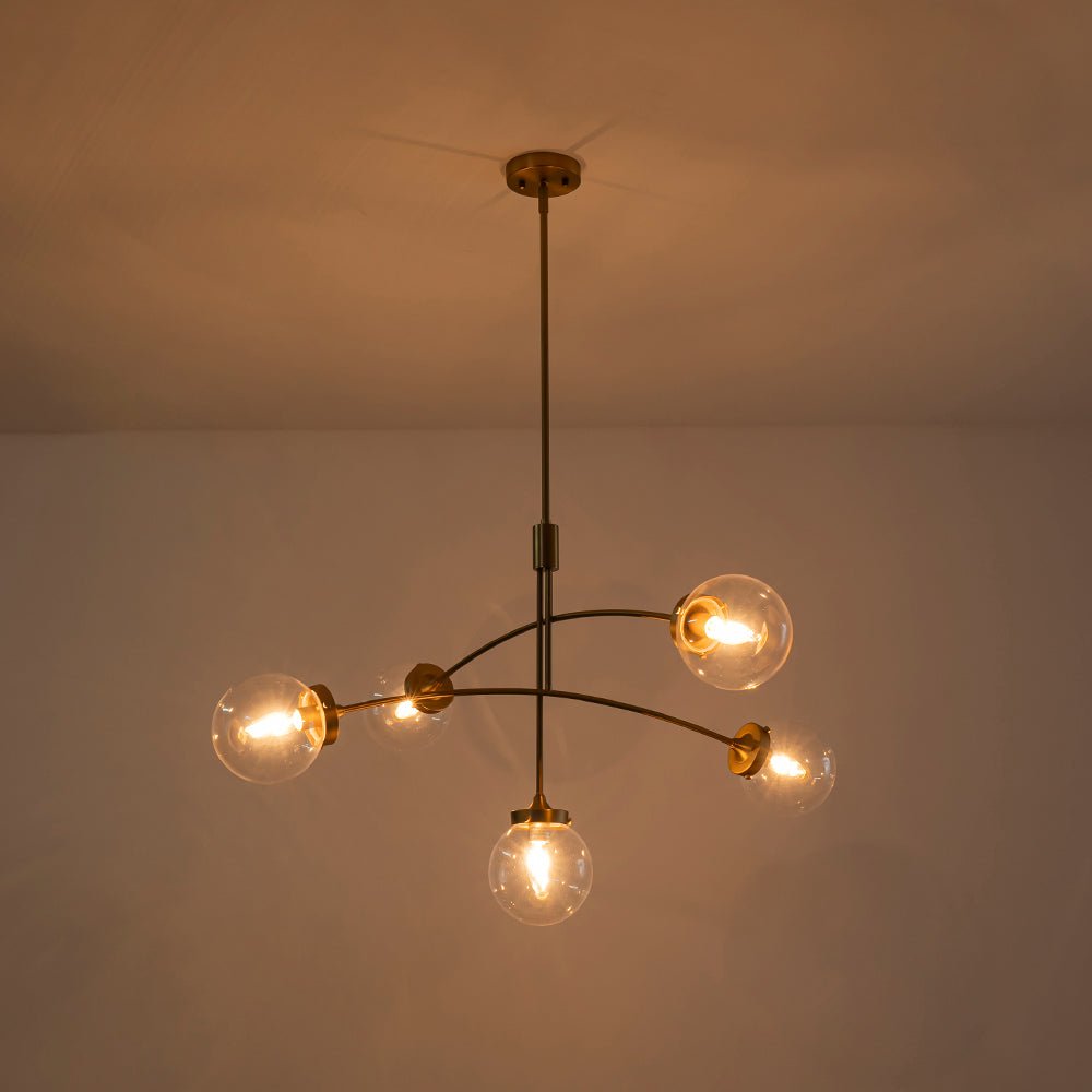 lightfixturesusa-funky-5-light-seesaw-arched-arm-glass-globe-chandelier-chandelier-clear-glass-229464