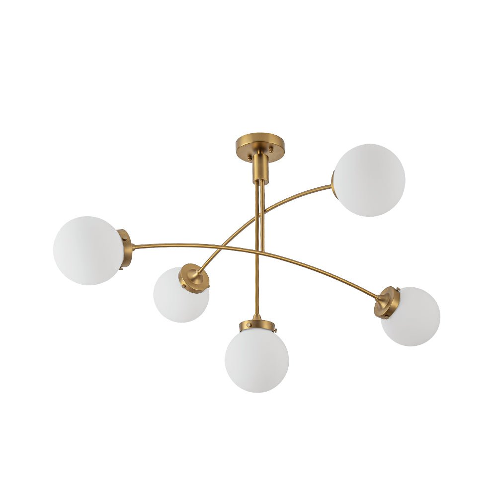 lightfixturesusa-funky-5-light-seesaw-arched-arm-glass-globe-chandelier-chandelier-clear-glass-412237