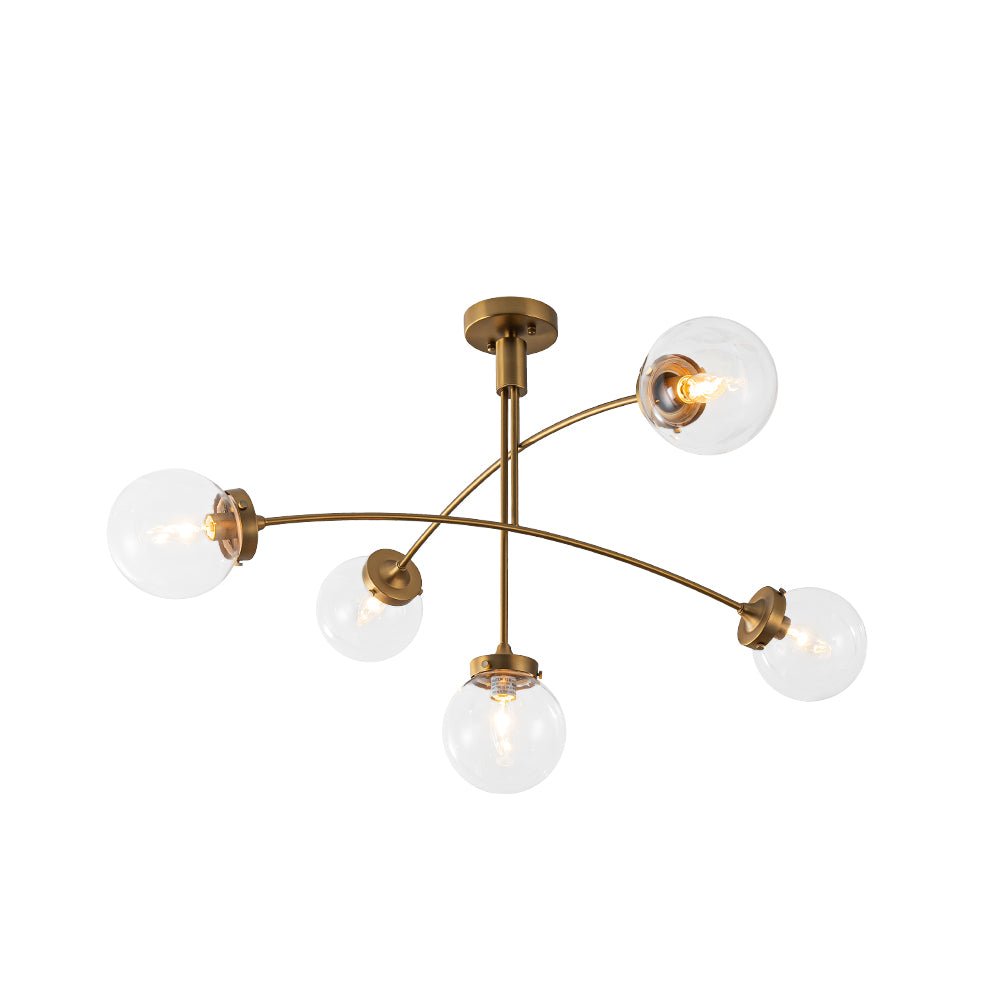 lightfixturesusa-funky-5-light-seesaw-arched-arm-glass-globe-chandelier-chandelier-clear-glass-591299
