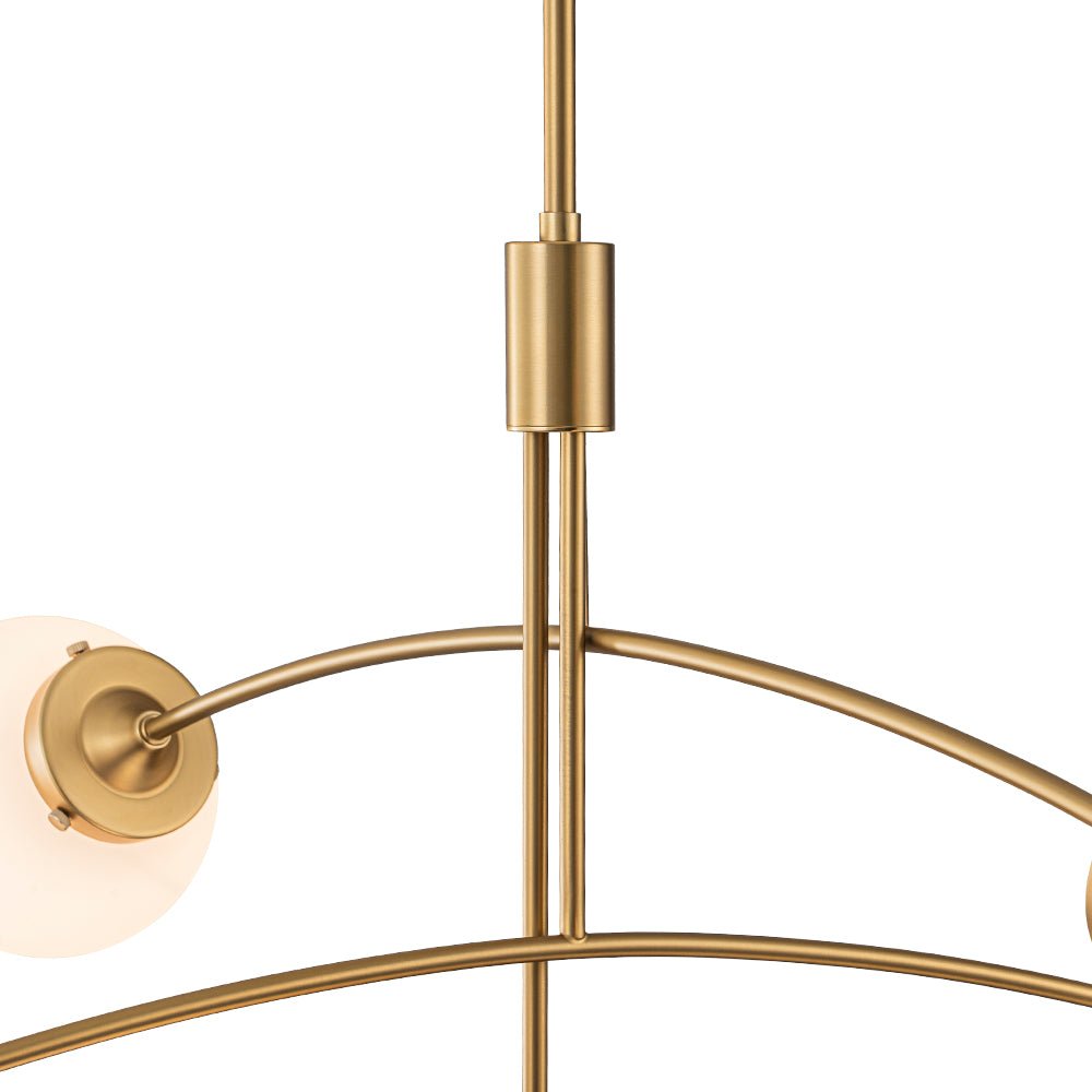 lightfixturesusa-funky-5-light-seesaw-arched-arm-glass-globe-chandelier-chandelier-clear-glass-820857