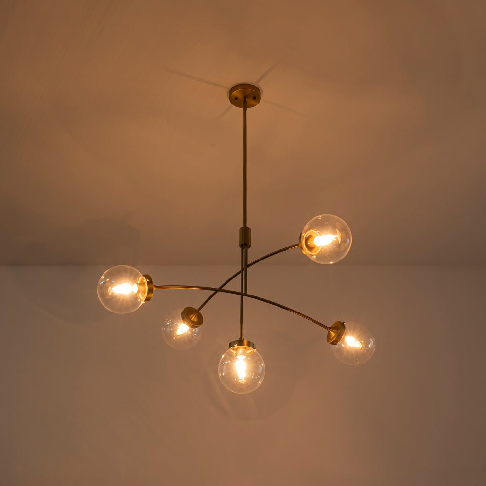 lightfixturesusa-funky-5-light-seesaw-arched-arm-glass-globe-chandelier-chandelier-clear-glass-884796