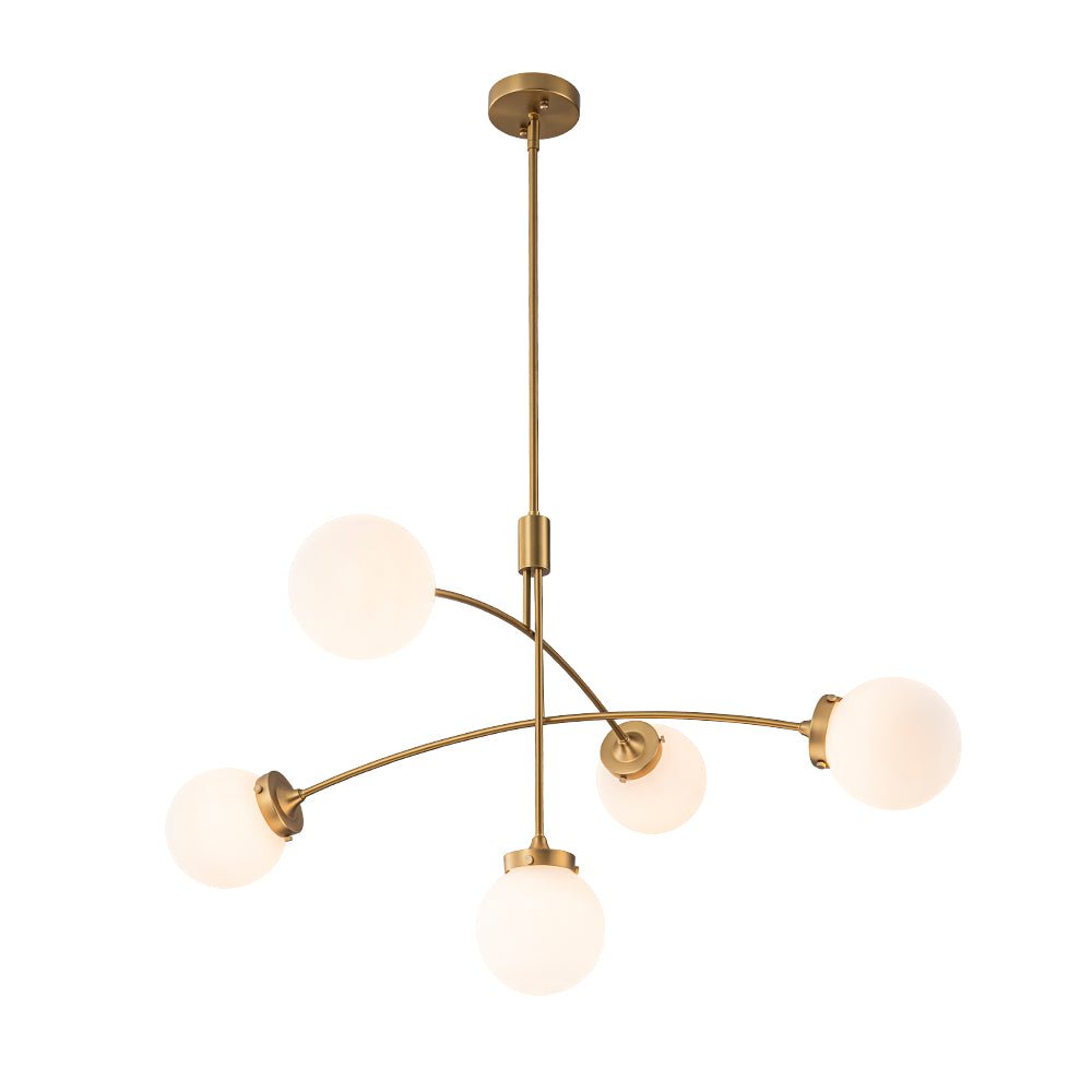 lightfixturesusa-funky-5-light-seesaw-arched-arm-glass-globe-chandelier-chandelier-clear-glass-936866