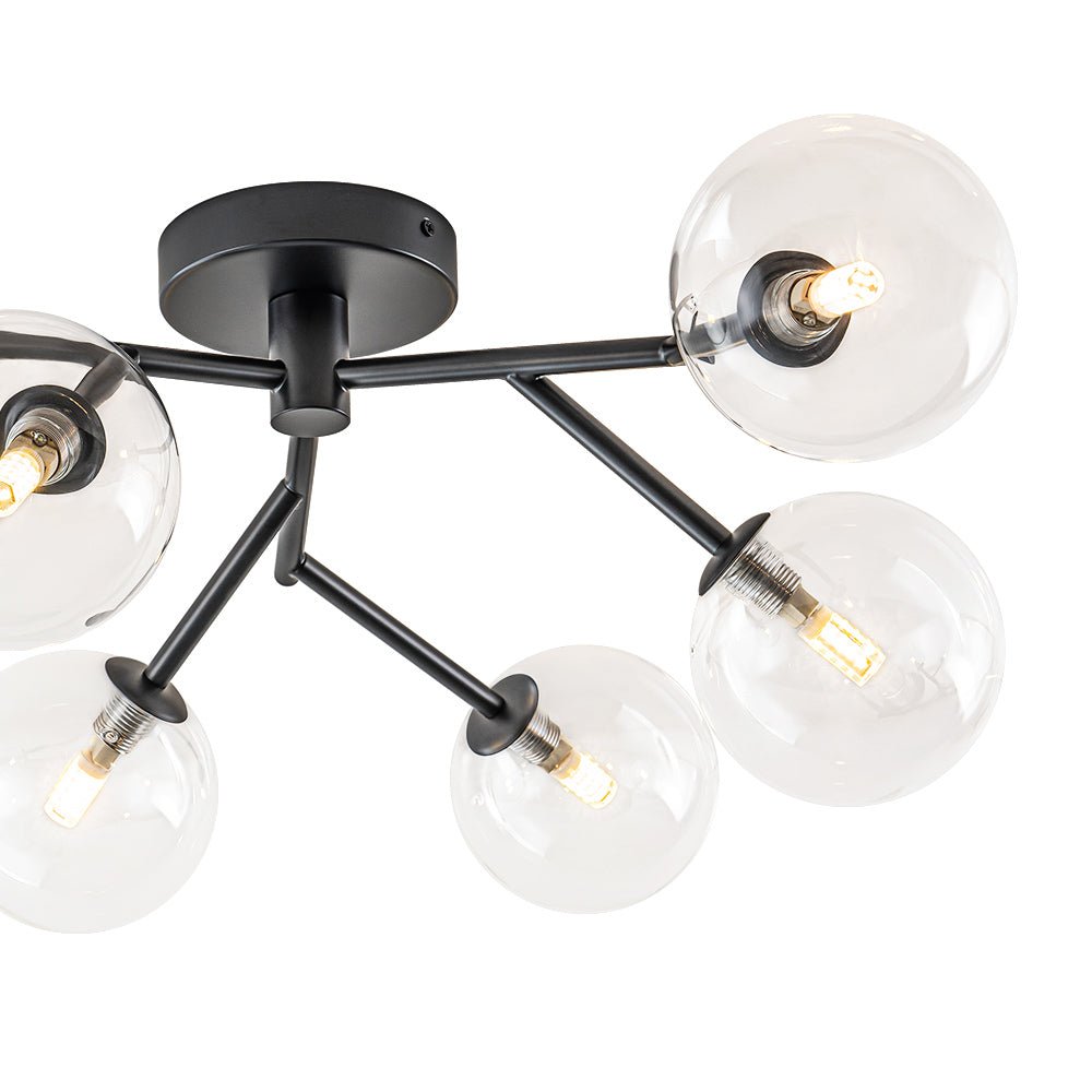 lightfixturesusa-funky-branch-style-6-light-clear-glass-bubble-semi-flush-mount-ceiling-light-black-471998
