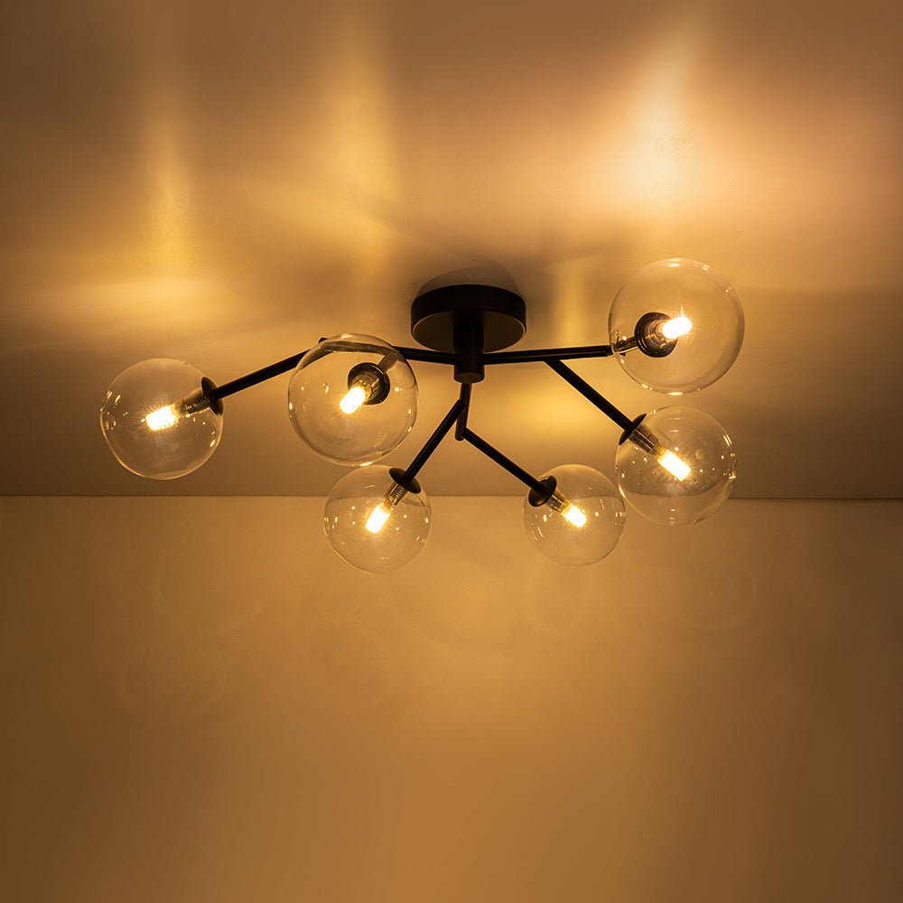 lightfixturesusa-funky-branch-style-6-light-clear-glass-bubble-semi-flush-mount-ceiling-light-black-625546