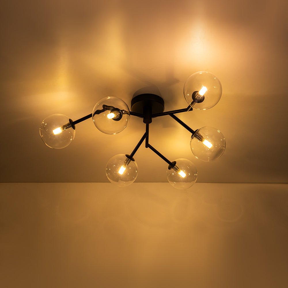 lightfixturesusa-funky-branch-style-6-light-clear-glass-bubble-semi-flush-mount-ceiling-light-black-687843