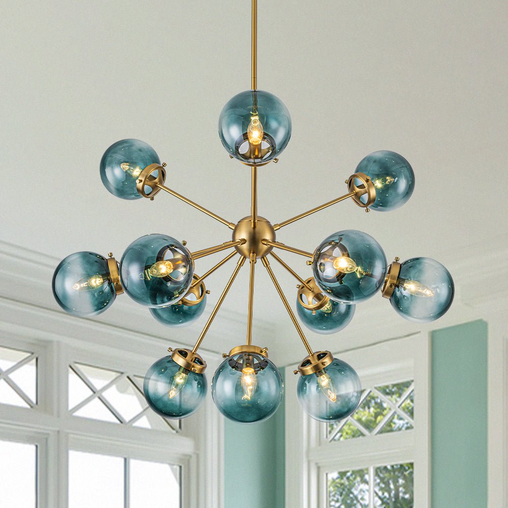 lightfixturesusa-glam-12-light-blue-glass-globe-sputnik-bubble-chandelier-chandelier-brass-1687664 LightFixturesUSA - Glam 12 - light Blue Glass Globe Sputnik Bubble Chandelier - Chandelier - Brass -