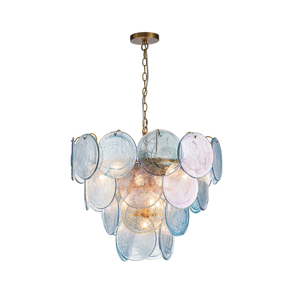lightfixturesusa-glam-blue-iridescent-swirl-glass-round-tiered-chandelier-chandelier-medium-130930 LightFixturesUSA - Glam Blue Iridescent Swirl Glass Round Tiered Chandelier - Chandelier - Medium -