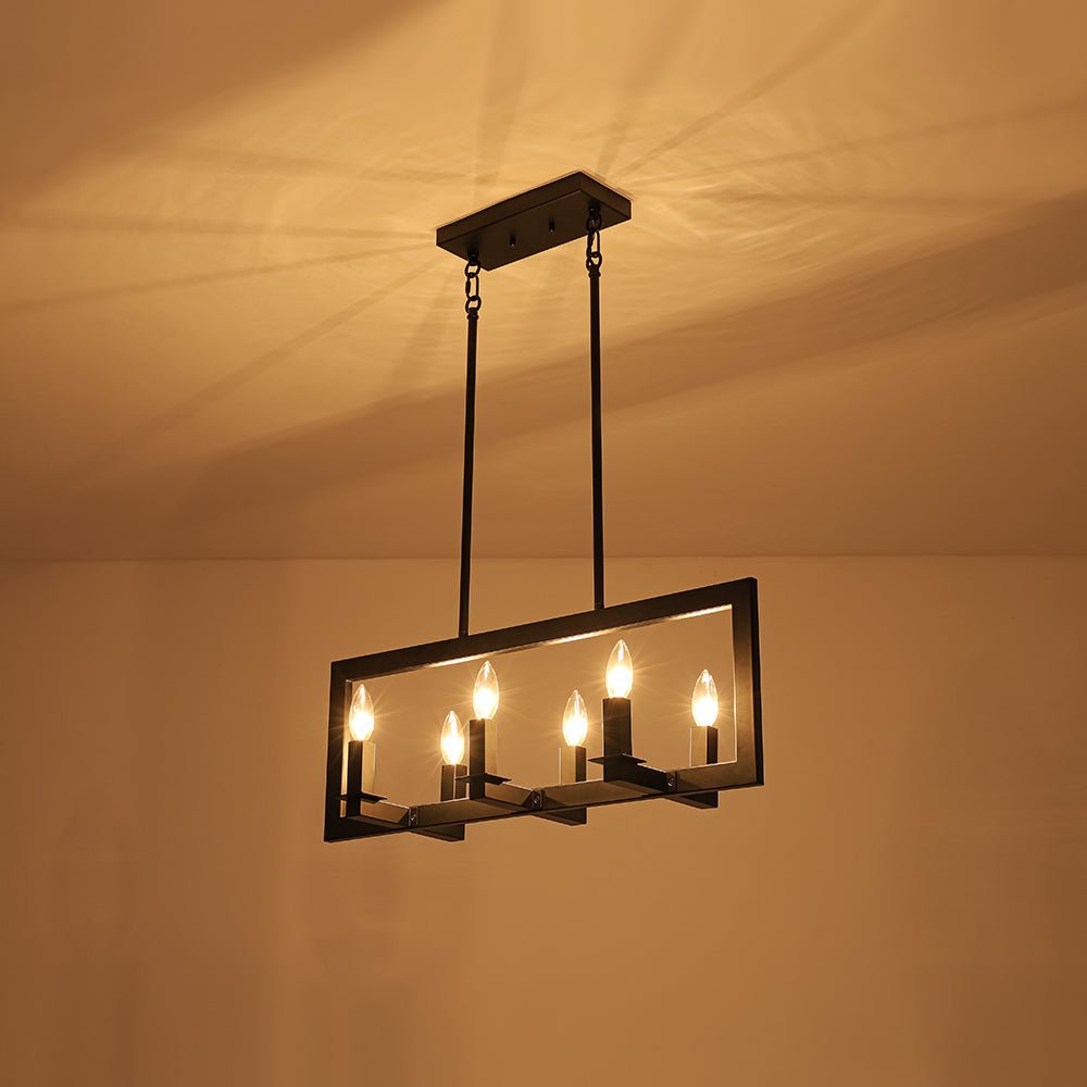 lightfixturesusa-industrial-6-light-candle-style-black-rectangular-island-chandelier-chandelier-matte-black-307312