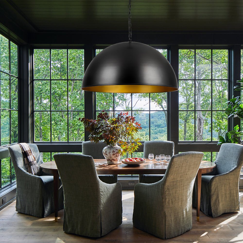 lightfixturesusa-industrial-farmhouse-black-iron-oversized-dome-pendant-light-pendant-light-236-in-679335 LightFixturesUSA - Industrial Farmhouse Black Iron Oversized Dome Pendant Light - Pendant Light - 23.6 in. -