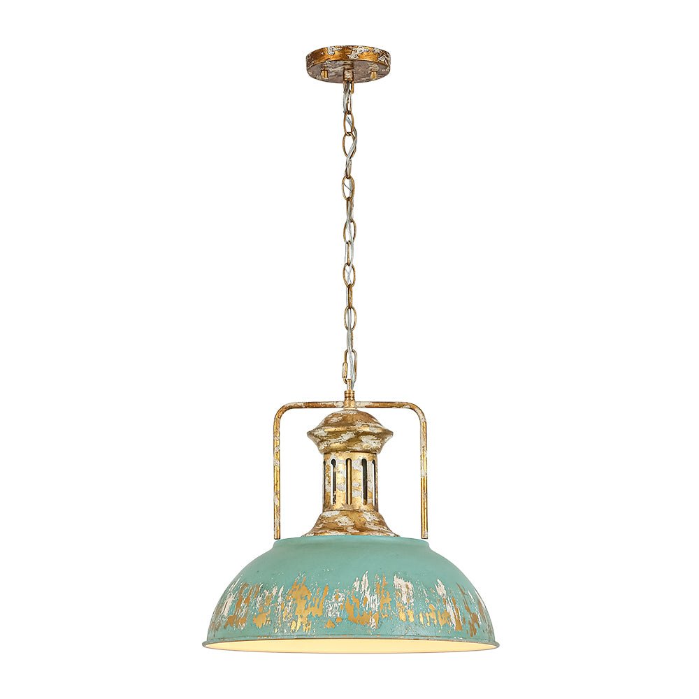 lightfixturesusa-industrial-farmhouse-distressed-teal-gold-metal-dome-pendant-pendant-light-163-in-7258271