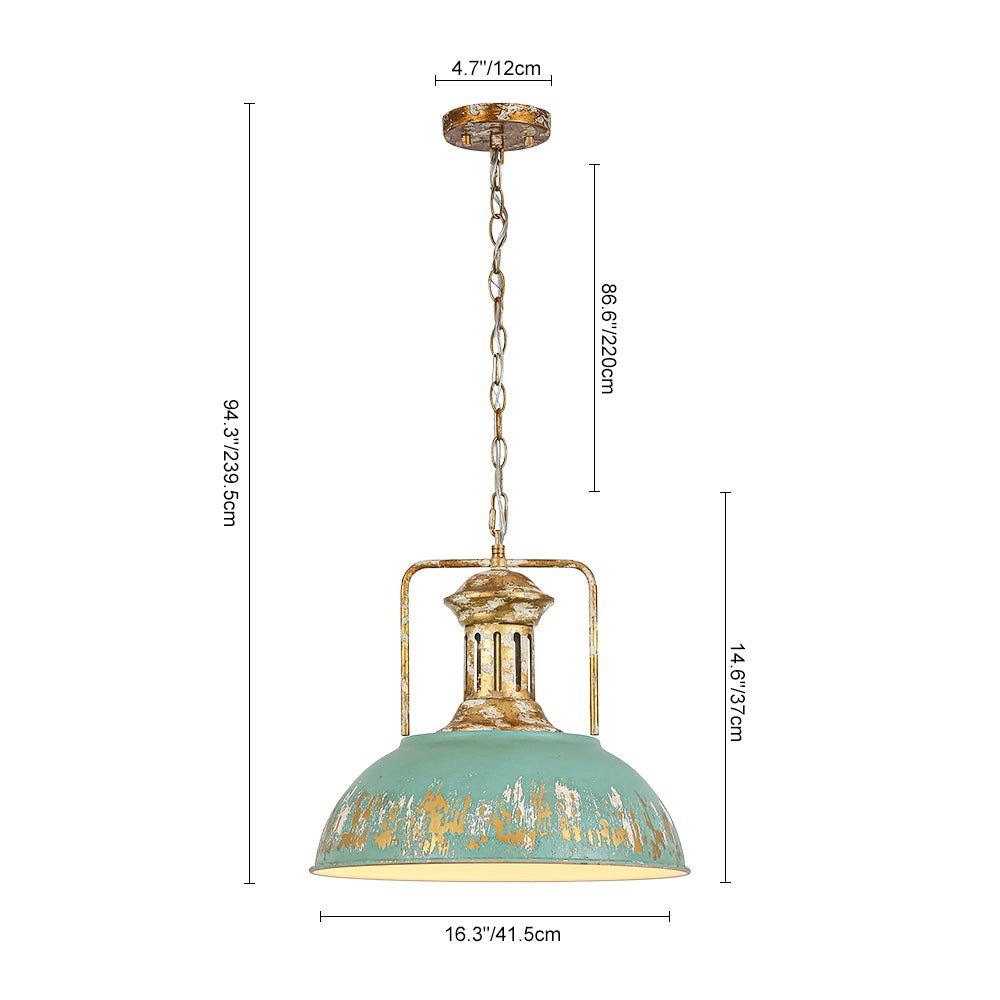 lightfixturesusa-industrial-farmhouse-distressed-teal-gold-metal-dome-pendant-pendant-light-163-in-9760274