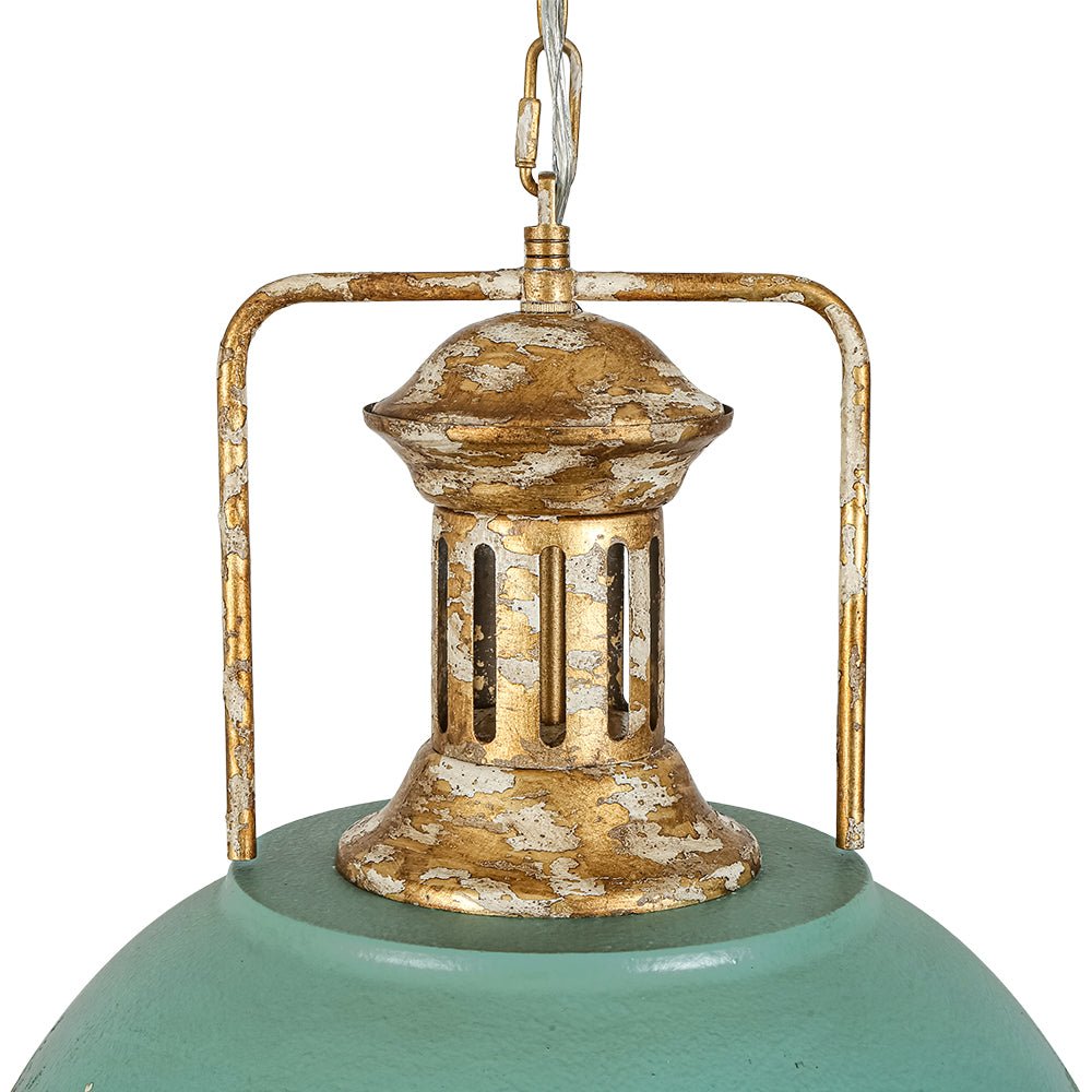 lightfixturesusa-industrial-farmhouse-distressed-teal-gold-metal-dome-pendant-pendant-light-163-in-9952155