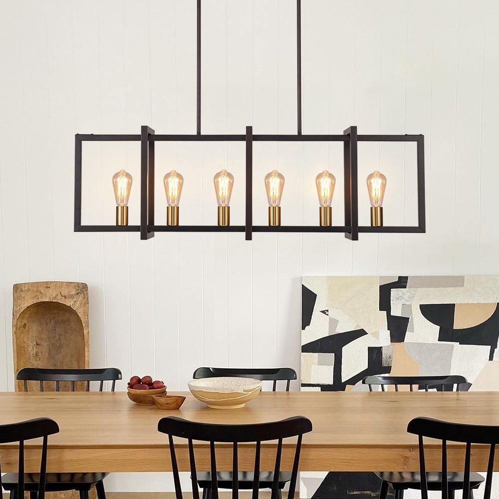 lightfixturesusa-industrial-farmhouse-rectangular-kitchen-island-pendant-chandelier-oil-rubbed-bronze-666189 LightFixturesUSA - Industrial Farmhouse Rectangular Kitchen Island Pendant - Chandelier - Oil Rubbed Bronze -