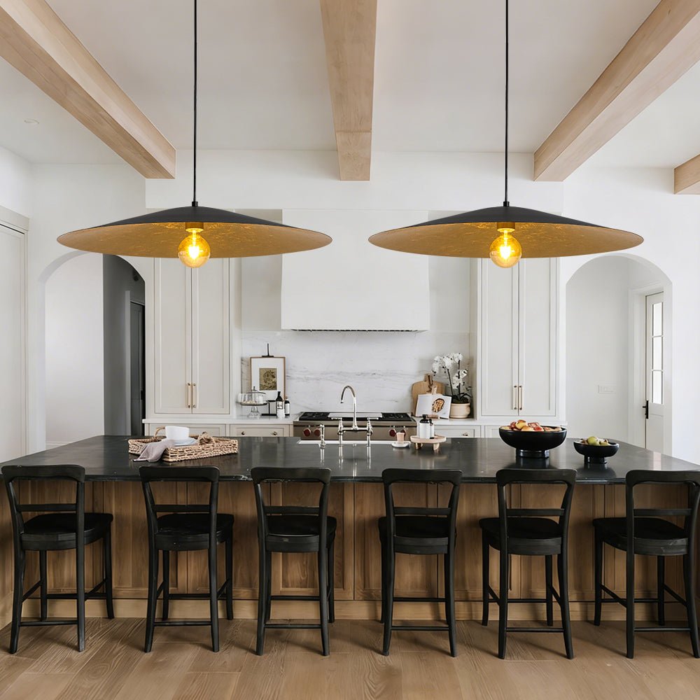 lightfixturesusa-industrial-oversized-iron-flat-cone-kitchen-pendant-light-pendant-light-l-315-in-5340135 LightFixturesUSA - Industrial Oversized Iron Flat Cone Kitchen Pendant Light - Pendant Light - L - 31.5 in -