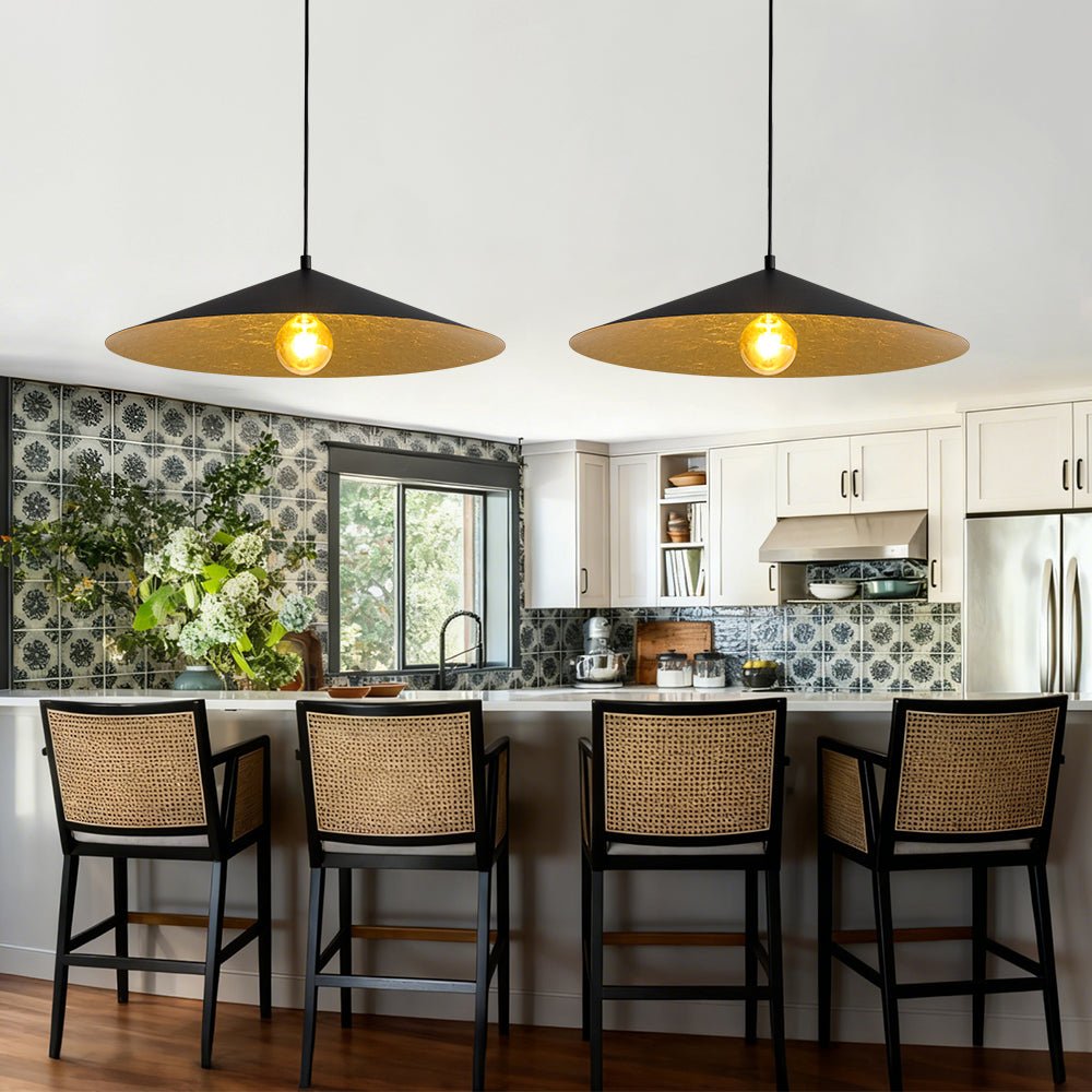 lightfixturesusa-industrial-oversized-iron-flat-cone-kitchen-pendant-light-pendant-light-m-256-in-9009178 LightFixturesUSA - Industrial Oversized Iron Flat Cone Kitchen Pendant Light - Pendant Light - M - 25.6 in -