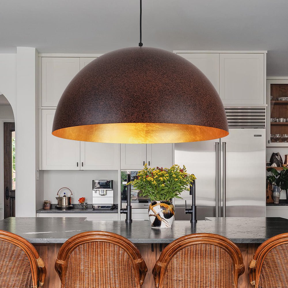 lightfixturesusa-industrial-oversized-large-metal-dome-pendant-light-chandelier-dark-copper-31-in-998291 LightFixturesUSA - Industrial Oversized Large Metal Dome Pendant Light - Chandelier - Dark Copper - 31 in.