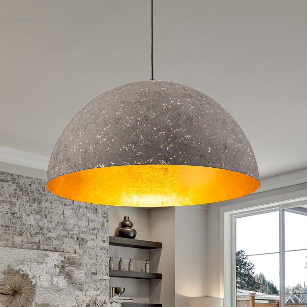 lightfixturesusa-industrial-oversized-large-metal-dome-pendant-light-chandelier-weathered-graphite-23-in-326477 LightFixturesUSA - Industrial Oversized Large Metal Dome Pendant Light - Chandelier - Weathered Graphite - 23 in.