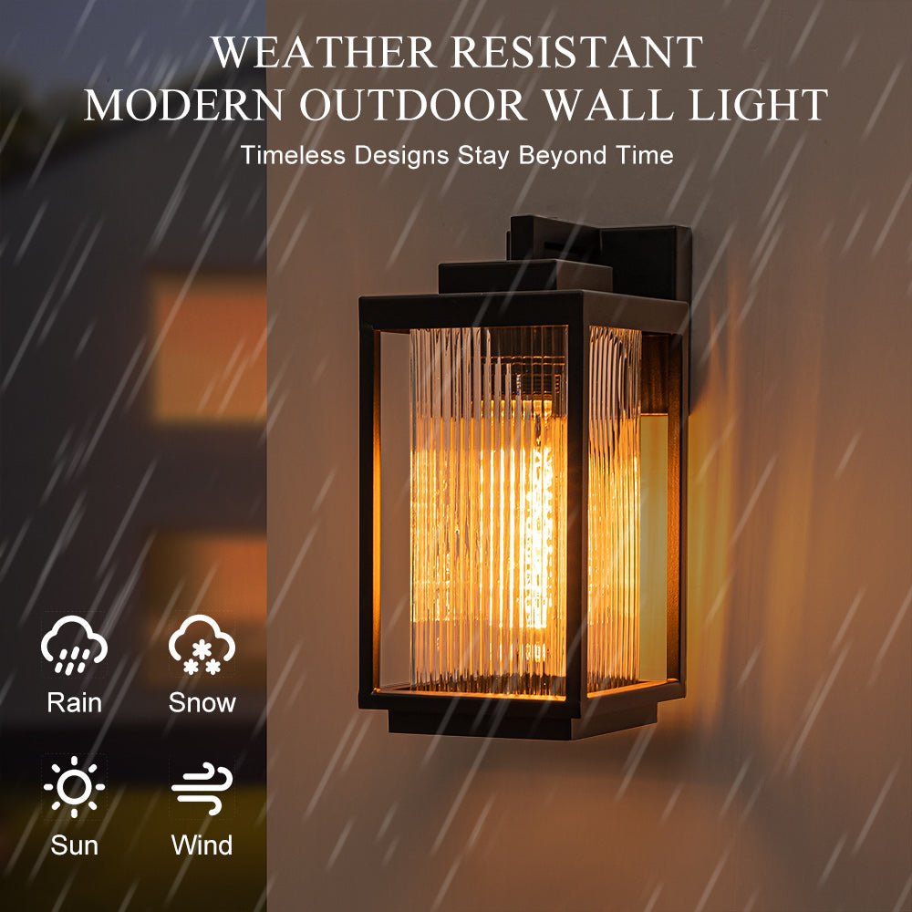 lightfixturesusa-ip23-1-light-black-ribbed-glass-outdoor-wall-lantern-wall-sconce-1-light-matte-black-331291