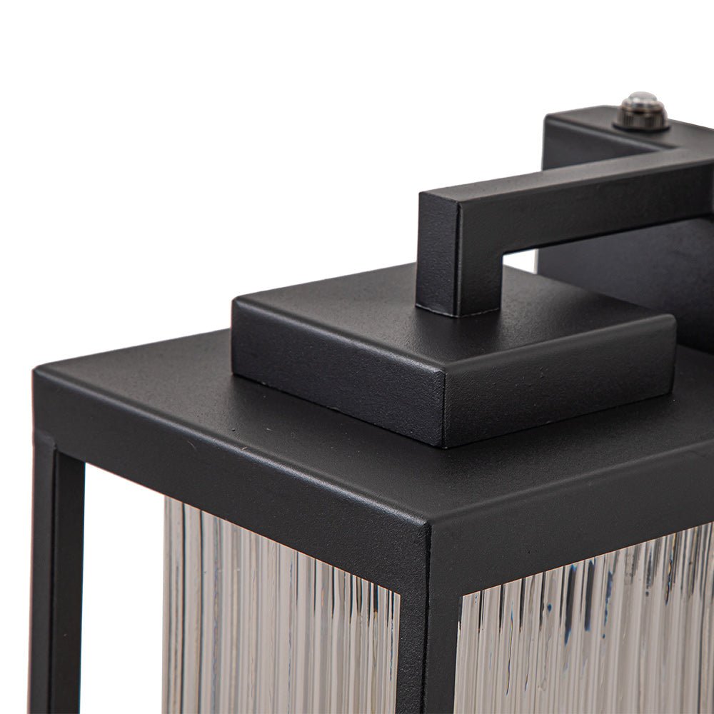 lightfixturesusa-ip23-1-light-black-ribbed-glass-outdoor-wall-lantern-wall-sconce-1-light-matte-black-643370