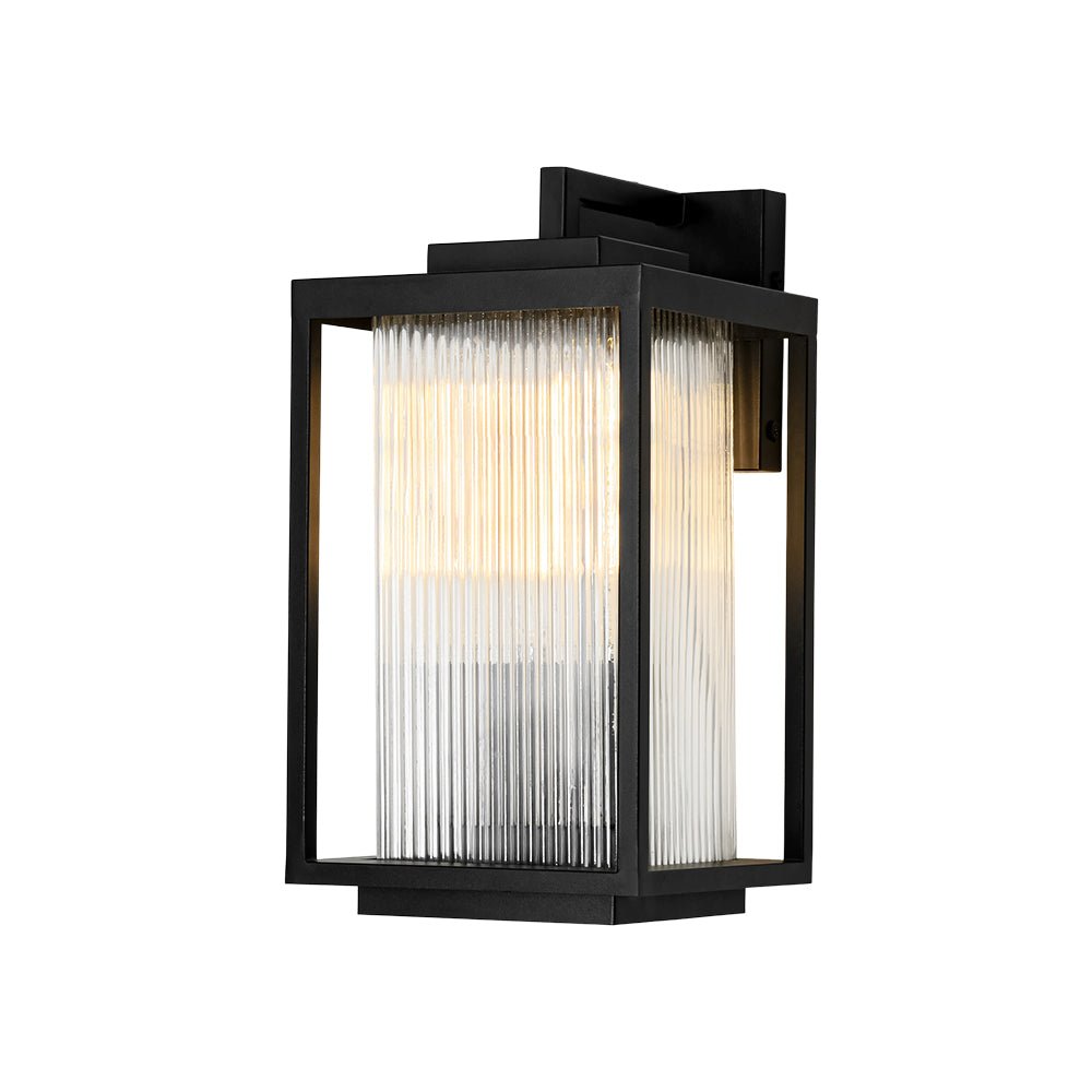 lightfixturesusa-ip23-1-light-black-ribbed-glass-outdoor-wall-lantern-wall-sconce-1-pack-8-in-2336334