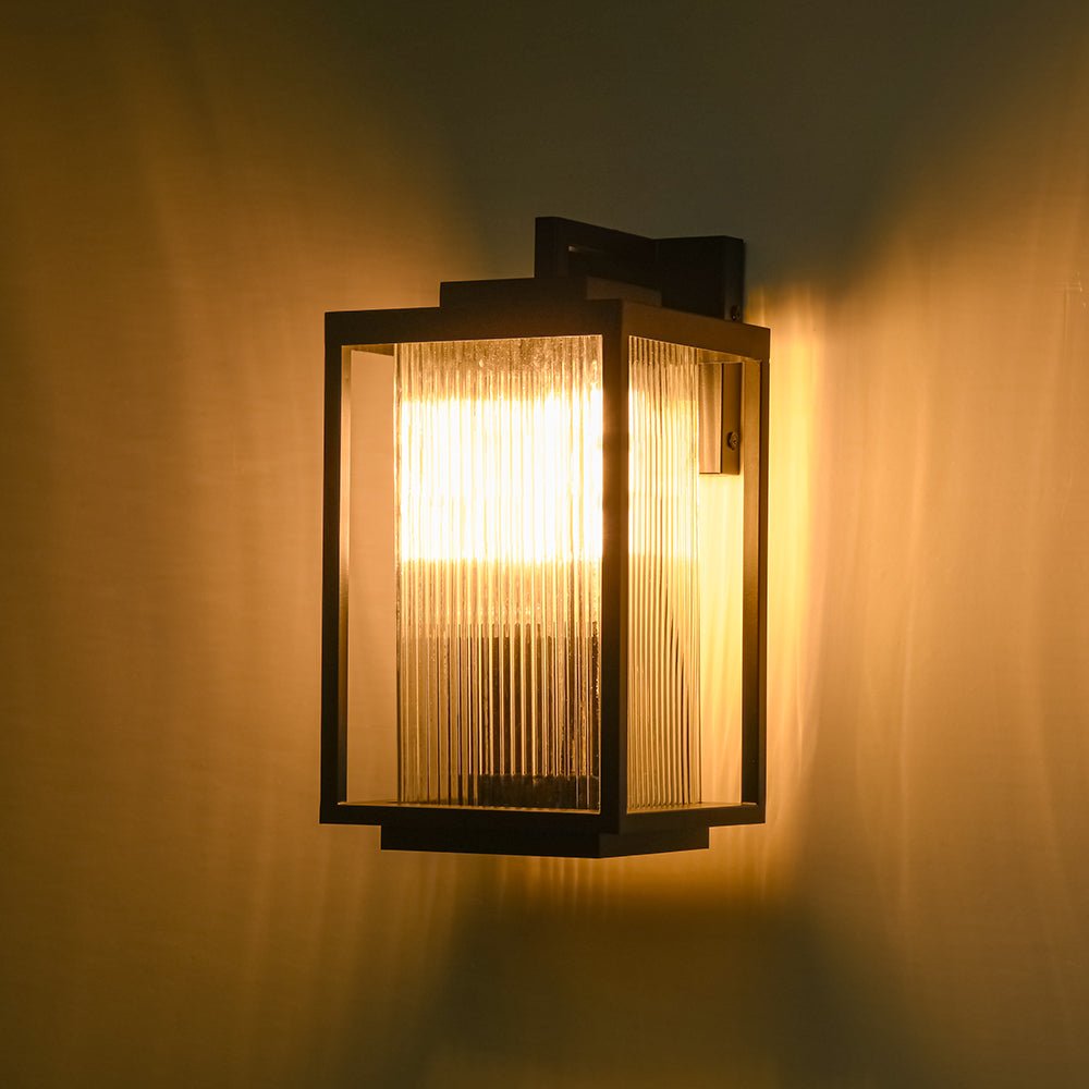lightfixturesusa-ip23-1-light-black-ribbed-glass-outdoor-wall-lantern-wall-sconce-1-pack-8-in-5898173