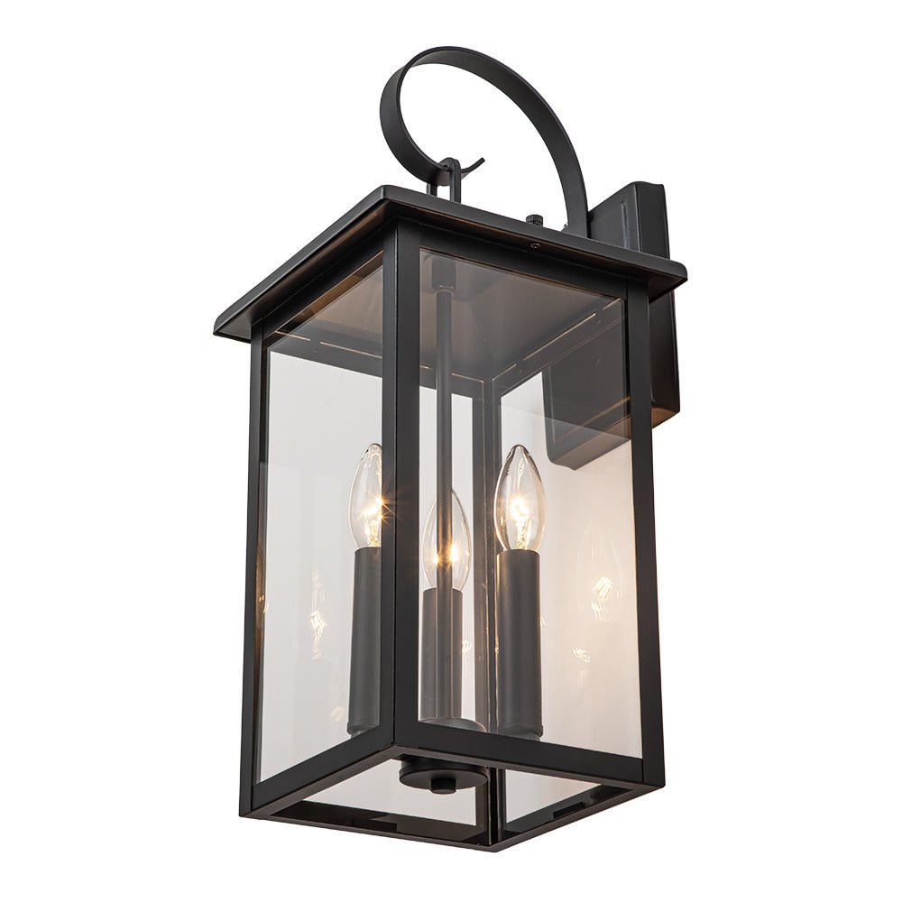 lightfixturesusa-ip23-matte-black-farmhouse-3-light-lantern-outdoor-wall-light-wall-sconce-1-lt-matte-black-901906
