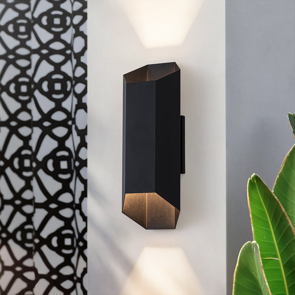 lightfixturesusa-ip54-up-and-down-black-geometric-tube-led-outdoor-wall-light-wall-sconce-1-pack-7091170 LightFixturesUSA - IP54 Up and Down Black Geometric Tube LED Outdoor Wall Light - Wall Sconce - 1 Pack -