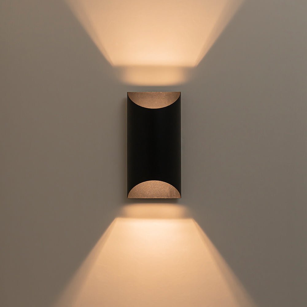 lightfixturesusa-ip54-up-and-down-black-tunnel-led-outdoor-wall-lamp-wall-sconce-2-pack-3789463 LightFixturesUSA - IP54 Up and Down Black Tunnel LED Outdoor Wall Lamp - Wall Sconce - 2 Pack -