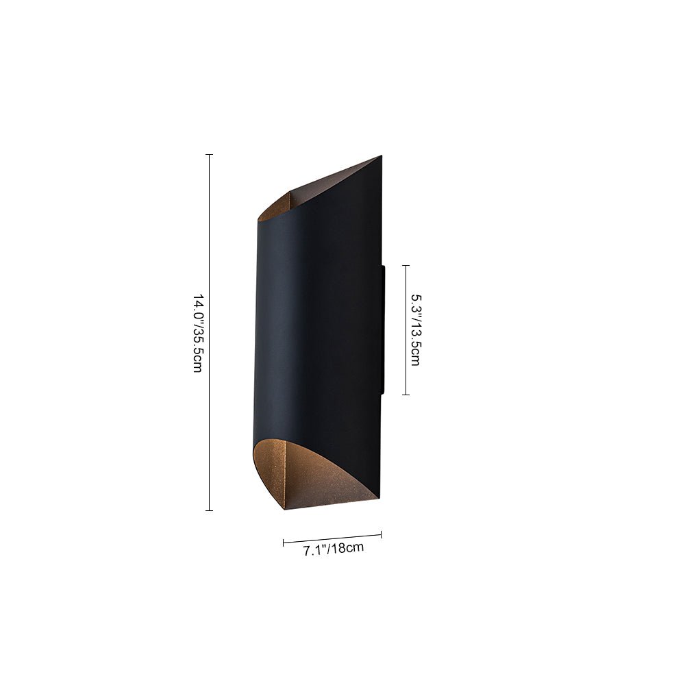lightfixturesusa-ip54-up-and-down-black-tunnel-led-outdoor-wall-lamp-wall-sconce-2-pack-7127555