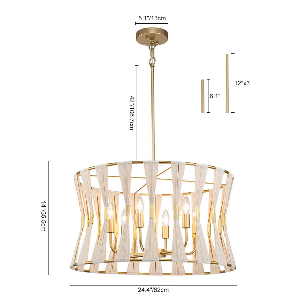 lightfixturesusa-ivory-woven-brass-open-drum-pendant-light-chandelier-black-167892