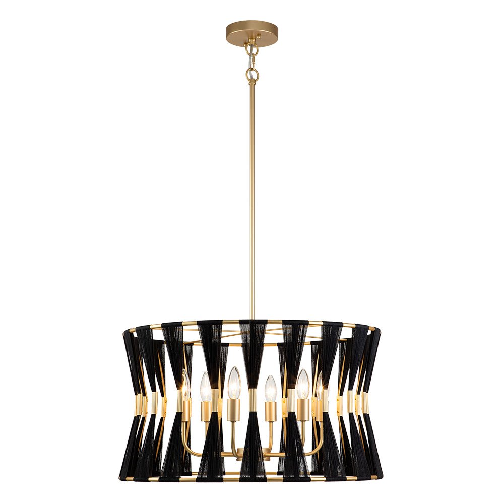 lightfixturesusa-ivory-woven-brass-open-drum-pendant-light-chandelier-black-999453 LightFixturesUSA-Ivory Woven Brass Open Drum Pendant Light-Chandelier-Black-