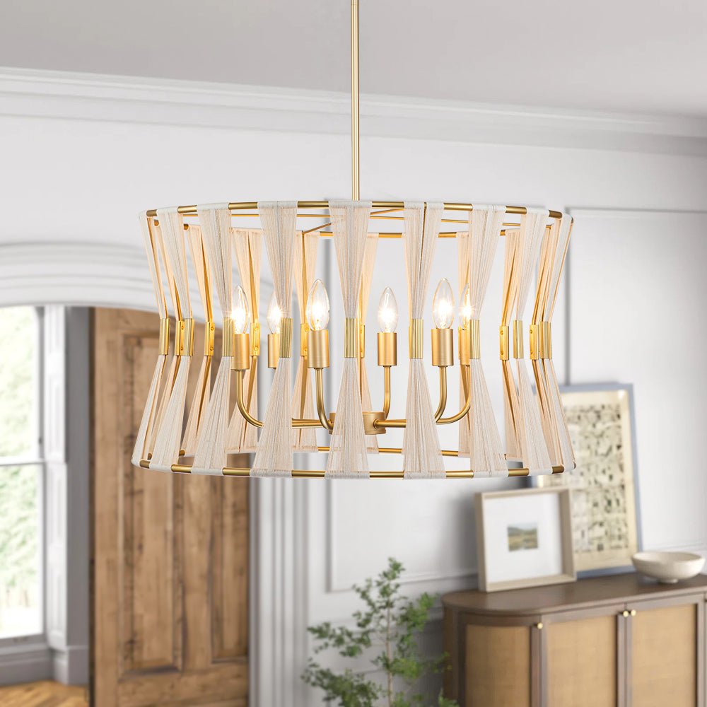 lightfixturesusa-ivory-woven-brass-open-drum-pendant-light-chandelier-ivory-657023 LightFixturesUSA-Ivory Woven Brass Open Drum Pendant Light-Chandelier-Ivory-