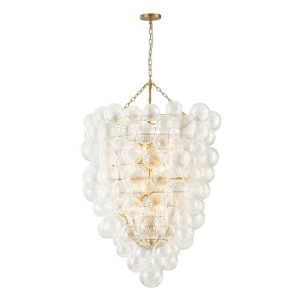 lightfixturesusa-luxury-cascade-cluster-ribbed-glass-bubble-entry-chandelier-chandelier-brass-183423