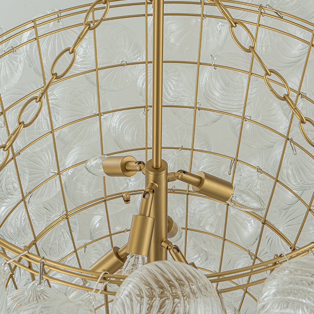 lightfixturesusa-luxury-cascade-cluster-ribbed-glass-bubble-entry-chandelier-chandelier-brass-411321
