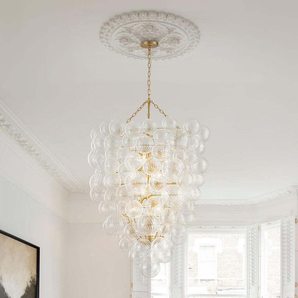 lightfixturesusa-luxury-cascade-cluster-ribbed-glass-bubble-entry-chandelier-chandelier-brass-770058 LightFixturesUSA-Luxury Cascade Cluster Ribbed Glass Bubble Entry Chandelier-Chandelier-Brass-