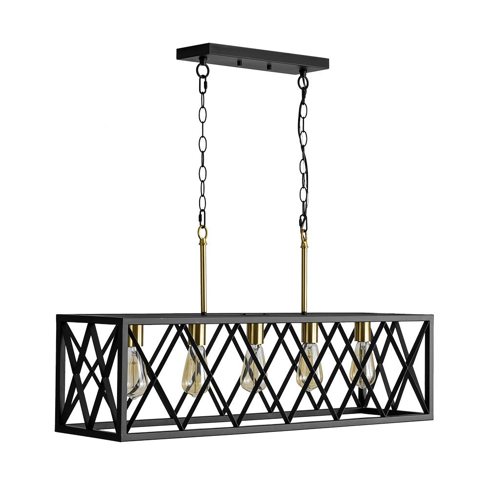 lightfixturesusa-matte-black-5-light-cross-framed-box-kitchen-island-chandelier-chandelier-black-464682