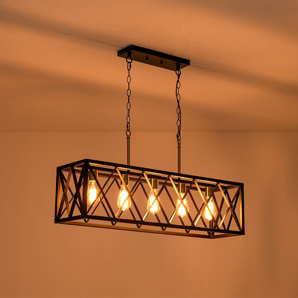 lightfixturesusa-matte-black-5-light-cross-framed-box-kitchen-island-chandelier-chandelier-black-657812