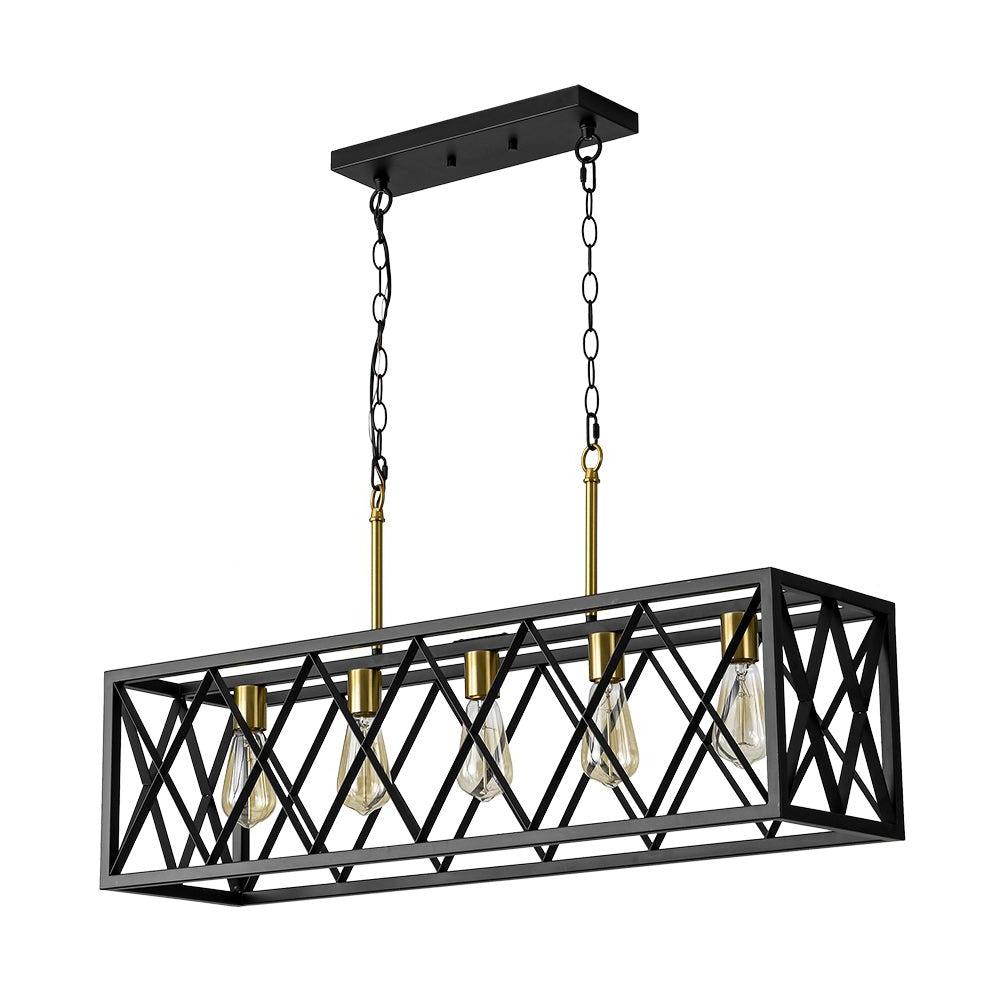 lightfixturesusa-matte-black-5-light-cross-framed-box-kitchen-island-chandelier-chandelier-black-688472