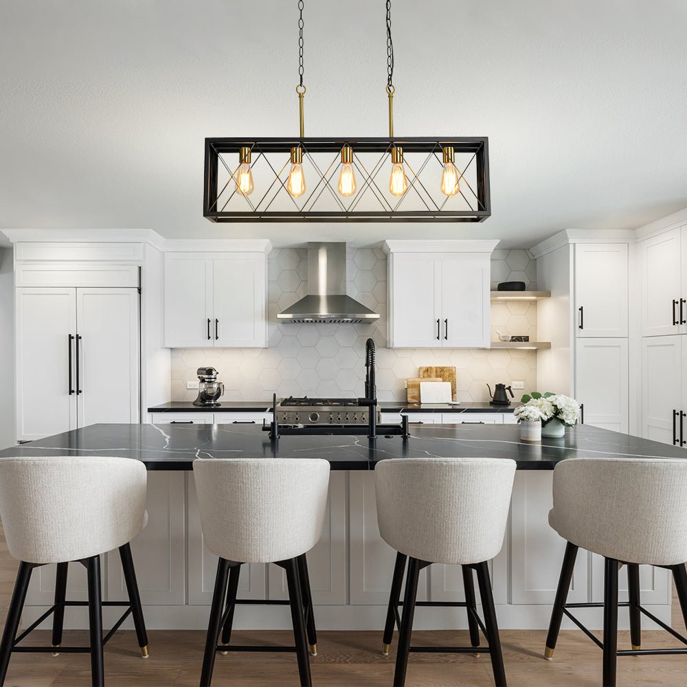 lightfixturesusa-matte-black-5-light-cross-framed-box-kitchen-island-chandelier-chandelier-black-928212