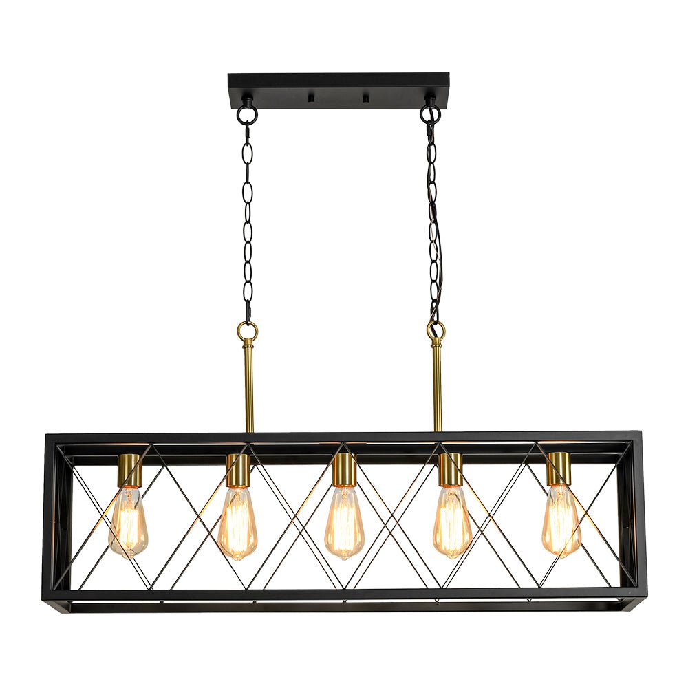 lightfixturesusa-matte-black-5-light-cross-framed-box-kitchen-island-chandelier-chandelier-black-930981
