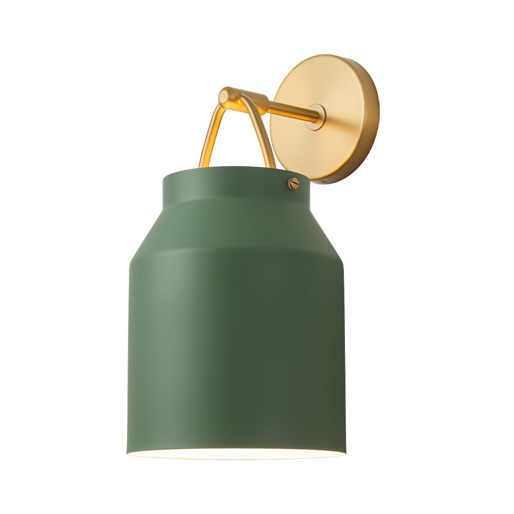 lightfixturesusa-mid-century-1-light-hanging-jar-shade-wall-sconce-wall-sconce-green-metal-609709
