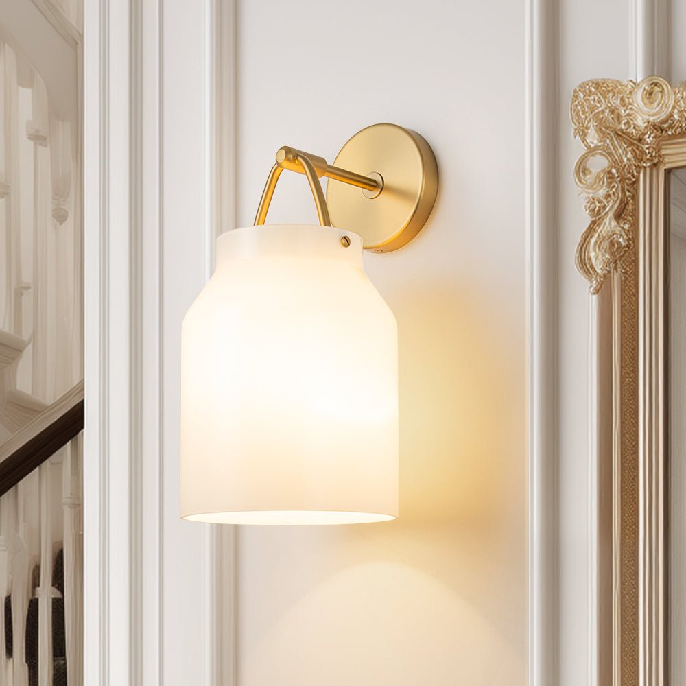 lightfixturesusa-mid-century-1-light-hanging-jar-shade-wall-sconce-wall-sconce-white-glass-168968 LightFixturesUSA - Mid - Century 1 - Light Hanging Jar Shade Wall Sconce - Wall Sconce - White Glass -