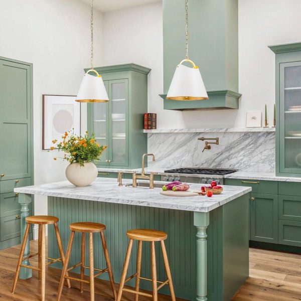 LightFixturesUSA - Mid - Century 1 - Light White Gold Metal Conical Pendant Light - Pendant Light - 11.8 in. -