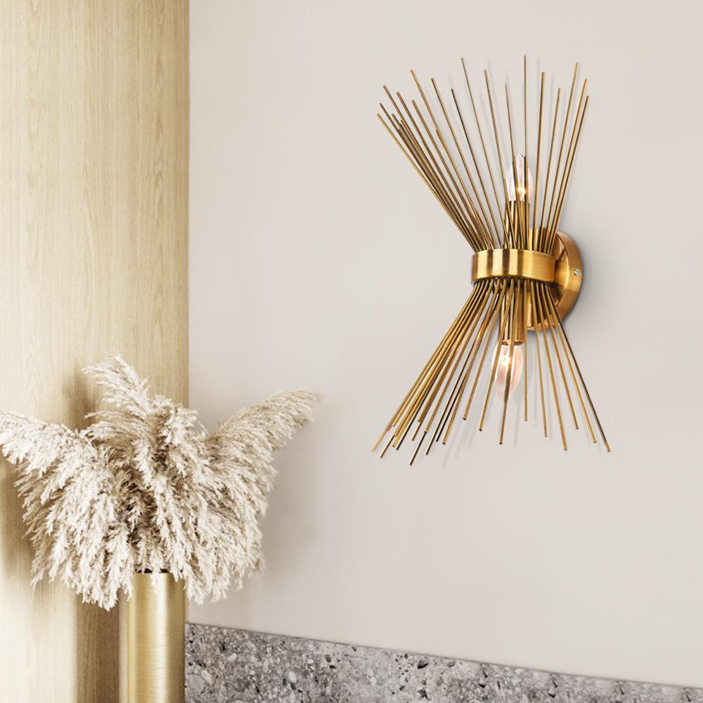 lightfixturesusa-mid-century-2-light-sunburst-wall-sconce-wall-sconce-brass-598933 LightFixturesUSA - Mid Century 2 - Light Sunburst Wall Sconce - Wall Sconce - Brass -