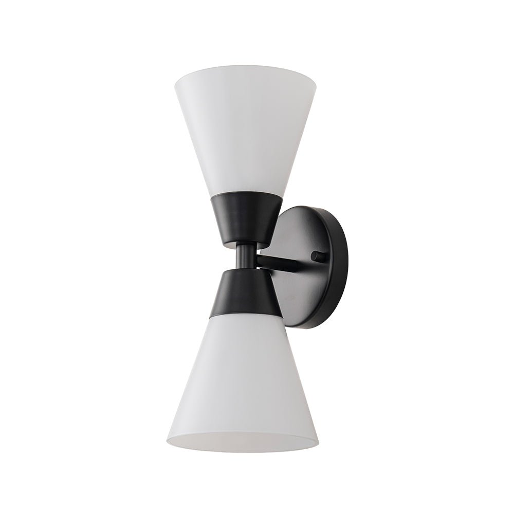 lightfixturesusa-mid-century-2-light-up-down-opal-glass-cone-wall-sconce-wall-sconce-black-189303
